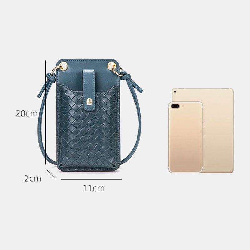 Miesten Naisten Pu-nahka Varkaudenesto Monikorttipaikka 6.5 Tuuman Puhelinlaukku Crossbody Laukku Olkalaukku