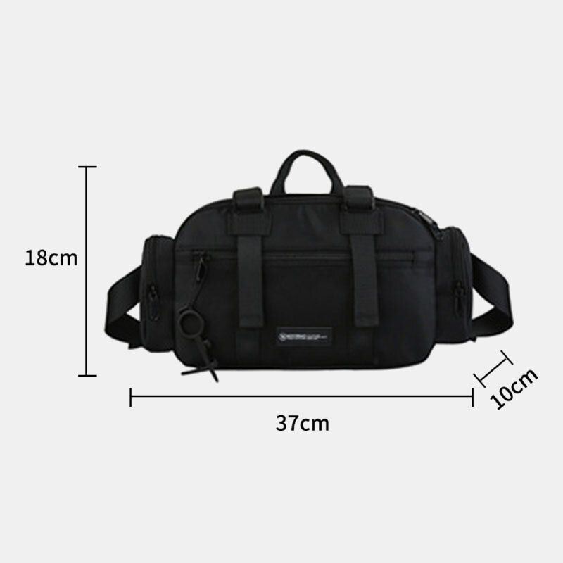 Miesten Nylon Casual Multi-carry Yksivärinen Crossbody Laukku Olkalaukku