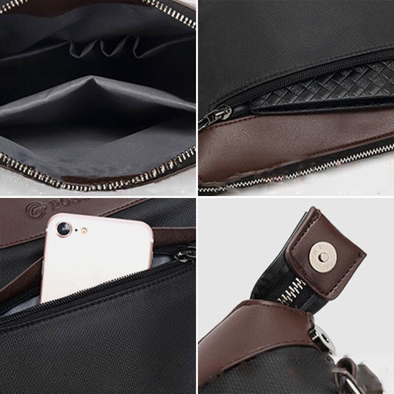 Miesten Nylon Casual Patchwork Vedenpitävä Kulumisenkestävä Crossbody Laukku