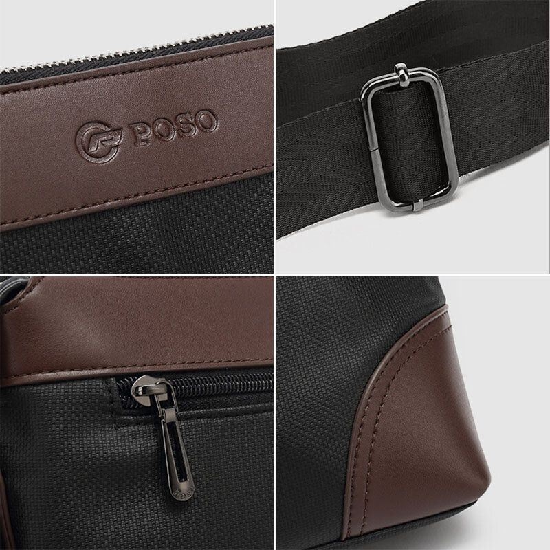 Miesten Nylon Casual Patchwork Vedenpitävä Kulumisenkestävä Crossbody Laukku