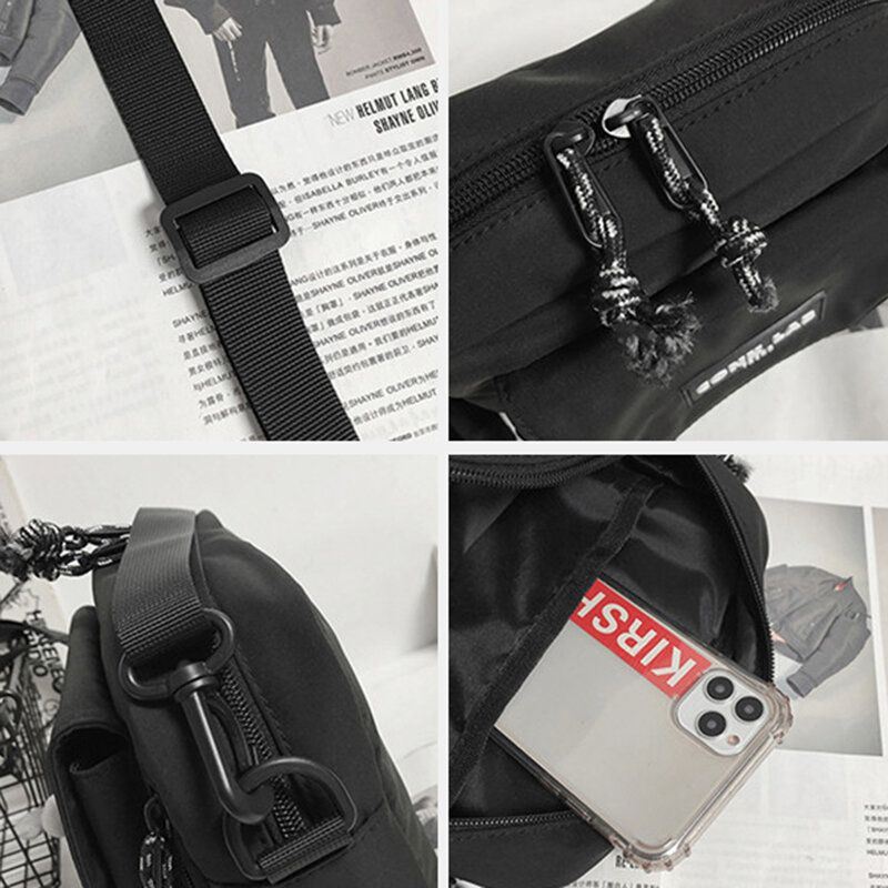 Miesten Nylon Hip-hop Hengittävä All-match Crossbody Bag Olkalaukku