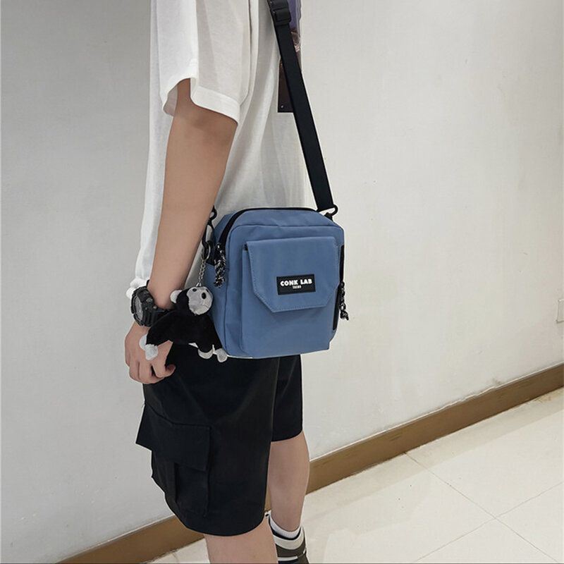 Miesten Nylon Hip-hop Hengittävä All-match Crossbody Bag Olkalaukku