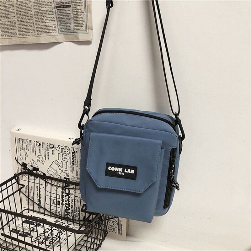 Miesten Nylon Hip-hop Hengittävä All-match Crossbody Bag Olkalaukku