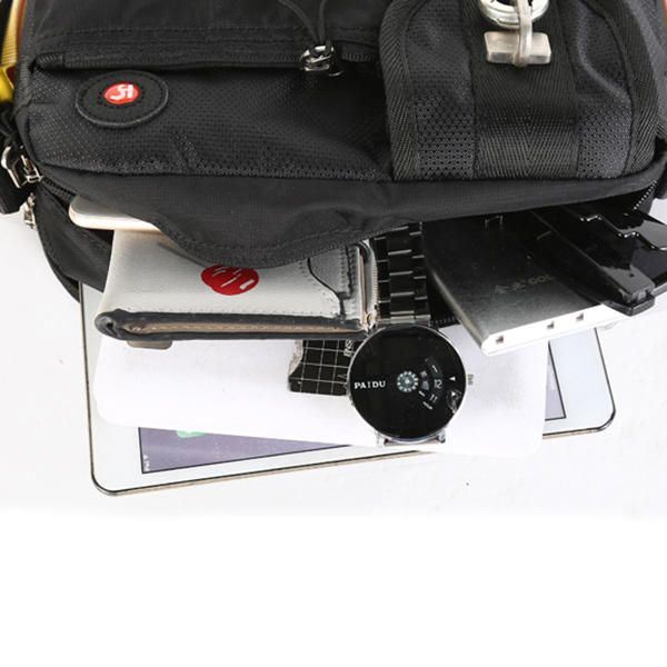 Miesten Nylon Vedenpitävä Rento Crossbody Laukku Vapaa-ajan Laukku