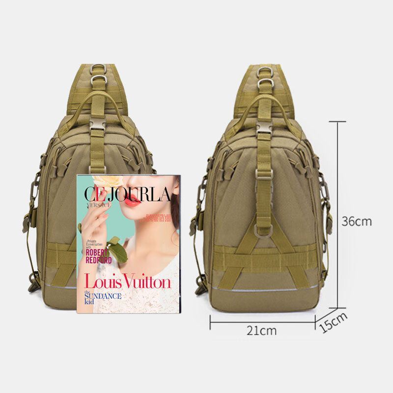 Miesten Oxford Camo Monitoiminen Vedenpitävä Ulkourheilu Ratsastus Taktinen Olkalaukku Crossbody Bag Rintalaukku