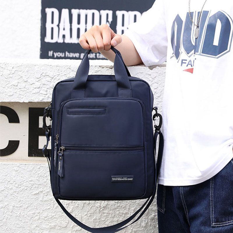 Miesten Oxford-kangas Suuri Kapasiteetti Vedenpitävä Monikäyttöinen Monikäyttöinen 13 Tuuman Kannettavan Tietokoneen Laukku Salkku Olkalaukku Crossbody Laukku