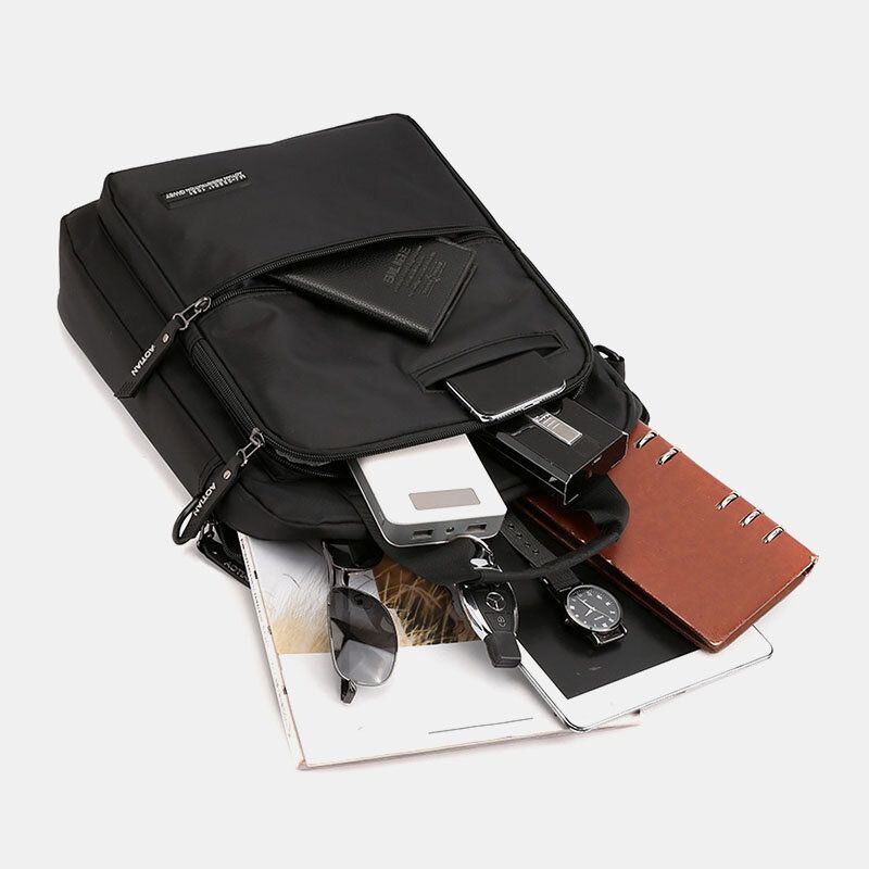 Miesten Oxford-kangas Suuri Kapasiteetti Vedenpitävä Monikäyttöinen Monikäyttöinen 13 Tuuman Kannettavan Tietokoneen Laukku Salkku Olkalaukku Crossbody Laukku