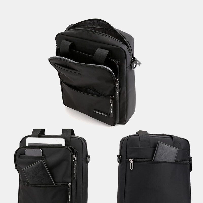 Miesten Oxford-kangas Suuri Kapasiteetti Vedenpitävä Monikäyttöinen Monikäyttöinen 13 Tuuman Kannettavan Tietokoneen Laukku Salkku Olkalaukku Crossbody Laukku