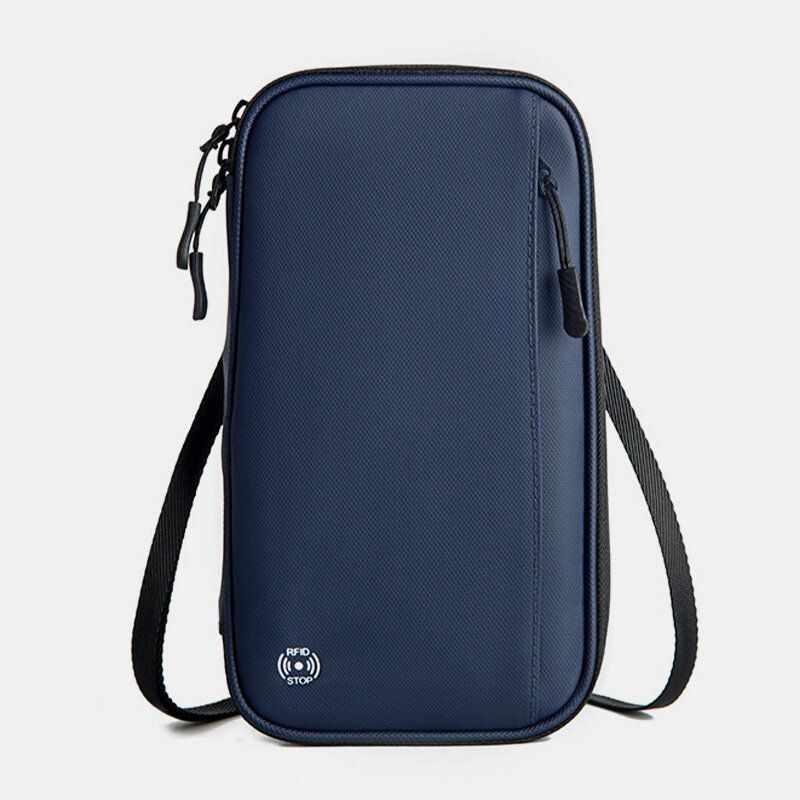 Miesten Oxford Monitoiminen Vedenpitävä Crossbody Laukku Varkaudenesto Multi-card Slot Puhelinlaukku Olkalaukku