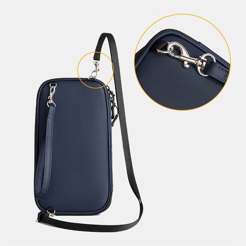 Miesten Oxford Monitoiminen Vedenpitävä Crossbody Laukku Varkaudenesto Multi-card Slot Puhelinlaukku Olkalaukku