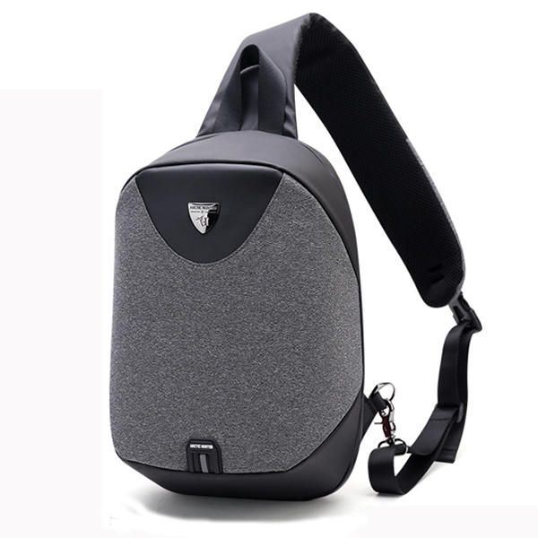 Miesten Polyesterivarkaudenesto Crossbody-laukku Business-rintalaukku