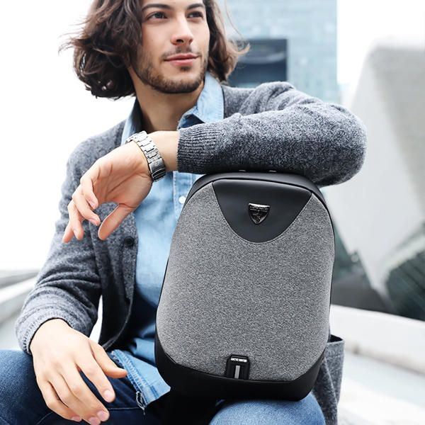 Miesten Polyesterivarkaudenesto Crossbody-laukku Business-rintalaukku