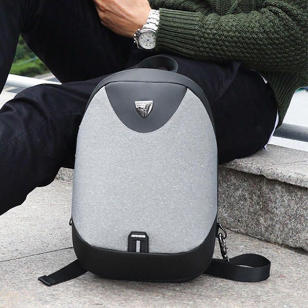 Miesten Polyesterivarkaudenesto Crossbody-laukku Business-rintalaukku