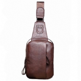 Miesten Pu Casual Vetoketju Pieni Musta Ruskea Sininen Crossbody Olkalaukku