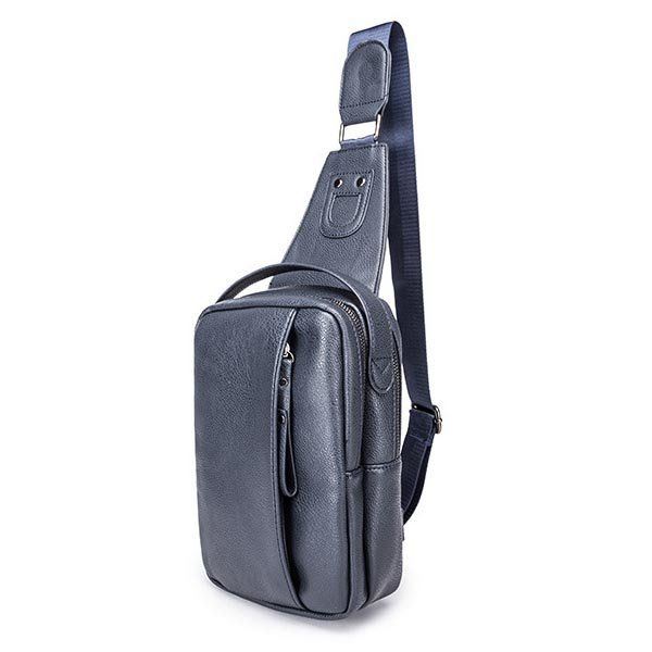 Miesten Pu Casual Vetoketju Pieni Musta Ruskea Sininen Crossbody Olkalaukku