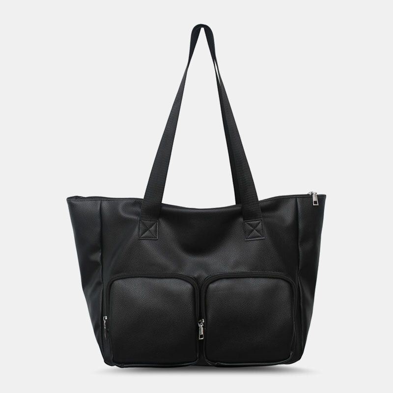 Miesten Pu Nahka Latge Kapasiteetti Monitaskuinen Crossbody Laukku Olkalaukku Käsilaukku