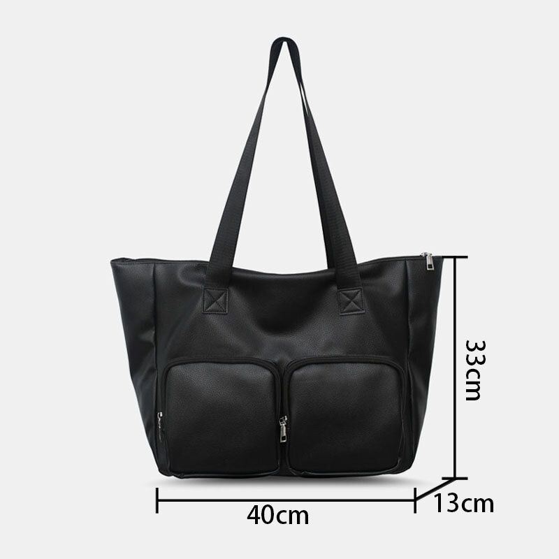Miesten Pu Nahka Latge Kapasiteetti Monitaskuinen Crossbody Laukku Olkalaukku Käsilaukku