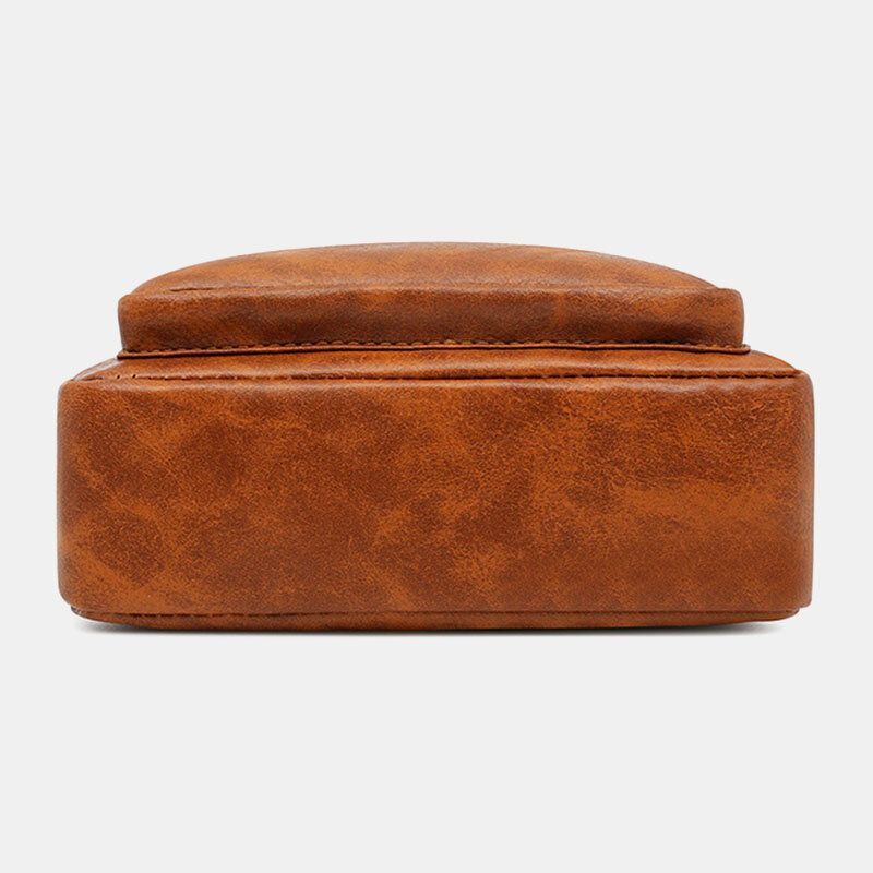 Miesten Pu Nahka Monitaskuinen Varkaudenesto Messenger Bag Crossbody Laukut Olkalaukku Käsilaukku Salkku