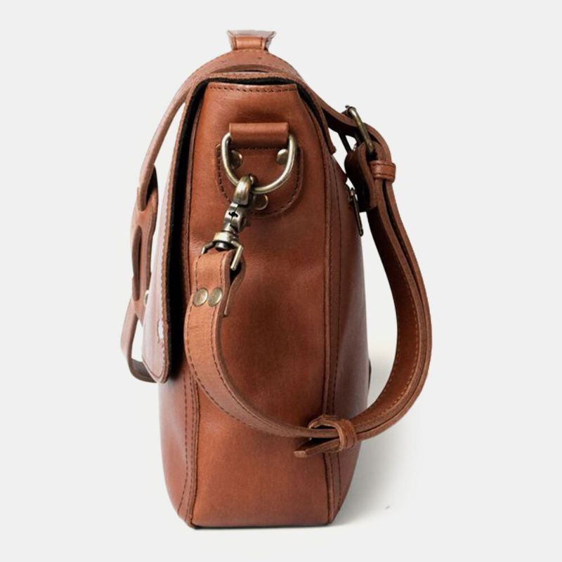 Miesten Pu Nahka Monitoimi Vintage 15.6 Tuuman Laptop Varkaudenesto Salkku Messenger Bag Crossbody Bag