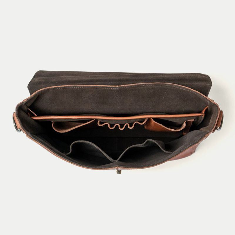 Miesten Pu Nahka Monitoimi Vintage 15.6 Tuuman Laptop Varkaudenesto Salkku Messenger Bag Crossbody Bag