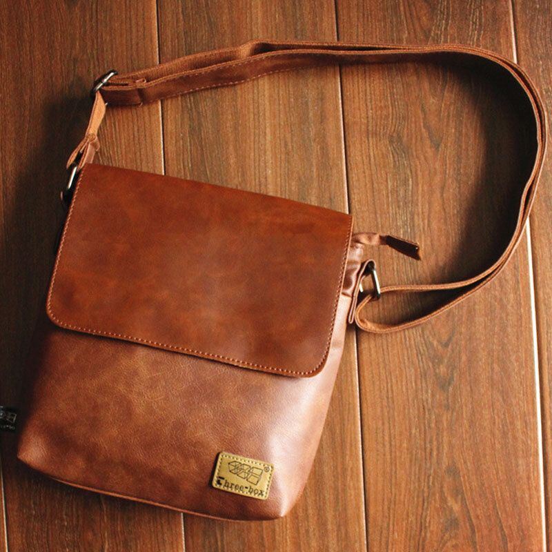 Miesten Pu Nahka Takaosa Varkaudenesto Tasku Crossbody Laukut Rento 6.5 Tuuman Puhelinlaukku Olkalaukku Matkalaukku
