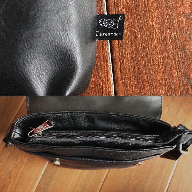 Miesten Pu Nahka Takaosa Varkaudenesto Tasku Crossbody Laukut Rento 6.5 Tuuman Puhelinlaukku Olkalaukku Matkalaukku