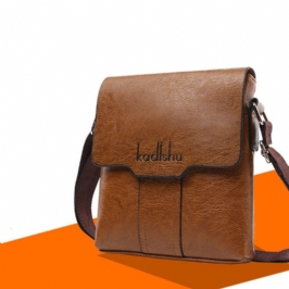 Miesten Pu Nahka Vapaa-ajan Crossbody Laukku Olkalaukku