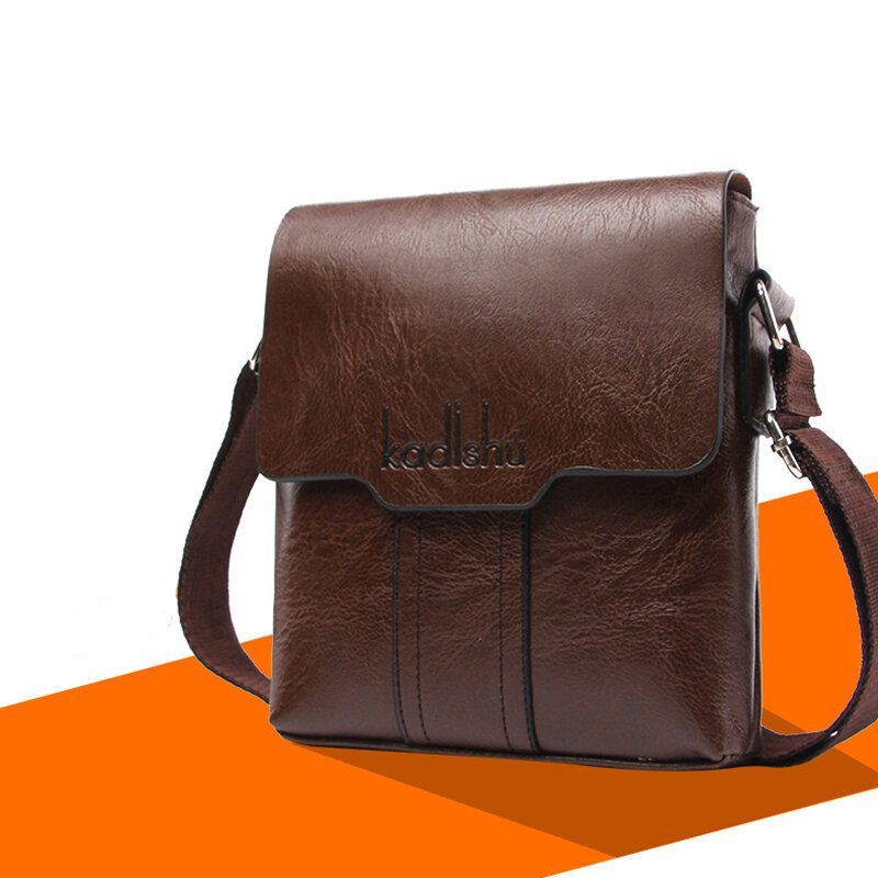 Miesten Pu Nahka Vapaa-ajan Crossbody Laukku Olkalaukku