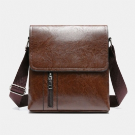 Miesten Pu-nahka Varkaudenesto Olkapää Suuri Kapasiteetti Retro 6.3 Tuuman Puhelinlaukku Crossbody Laukut
