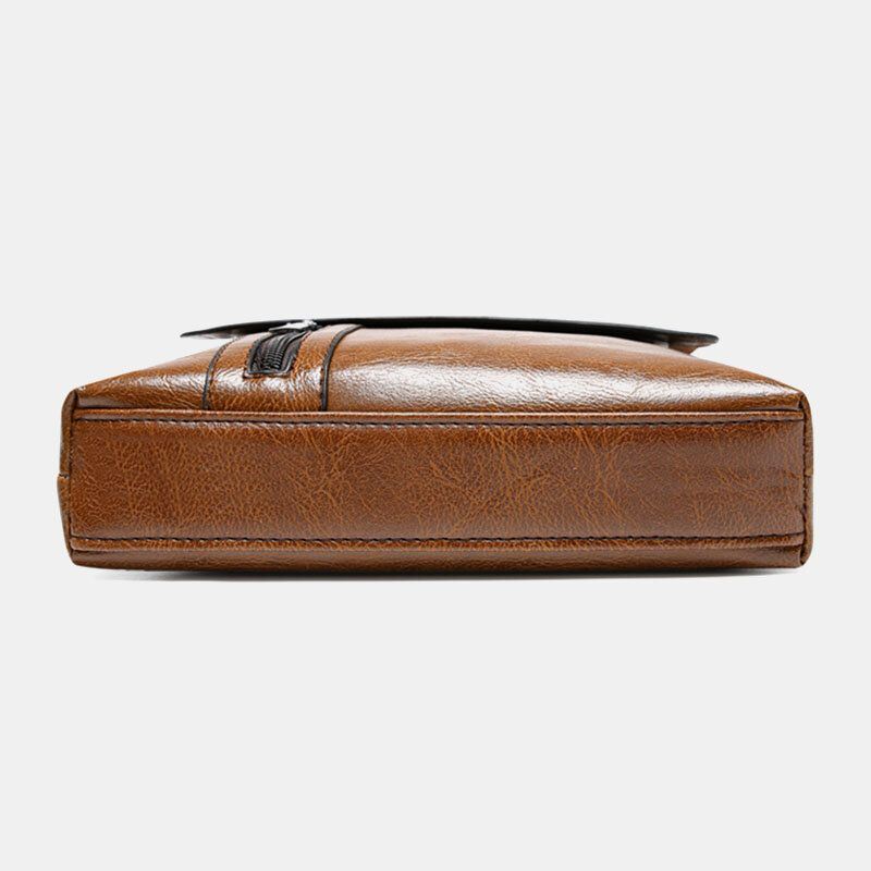 Miesten Pu-nahka Varkaudenesto Olkapää Suuri Kapasiteetti Retro 6.3 Tuuman Puhelinlaukku Crossbody Laukut
