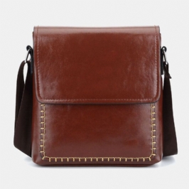 Miesten Pu Nahka Vedenpitävä Suuri Tilavuus Crossbody Laukut Takaisin Varkaudenesto Tasku Kulutuksenkestävä Olkalaukku