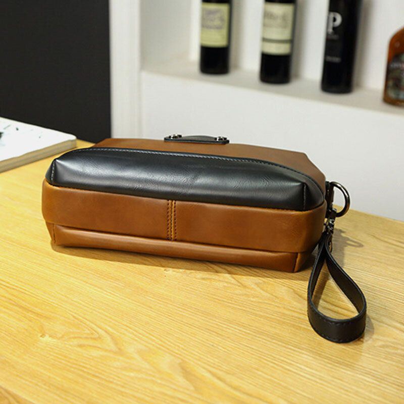 Miesten Pu Nahka Yksivärinen Varkaudenesto Rento Puhelinlaukku Crossbody Laukku Olkalaukku