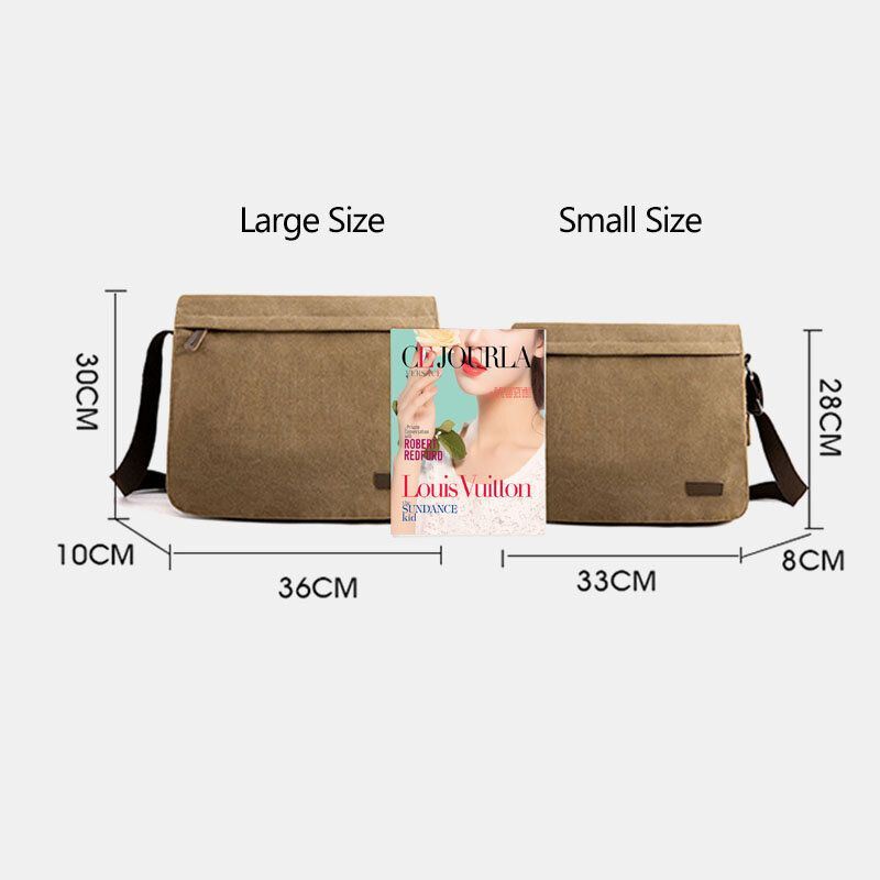 Miesten Retro Canvas Edessä Vetoketjutasku Crossbody Olkalaukku Jatkettava Design Rento Matkalaukku