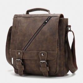 Miesten Tekonahkainen Retrolaukku Suuri Kapasiteetti Monikäyttöinen Käsilaukku Crossbody Bag