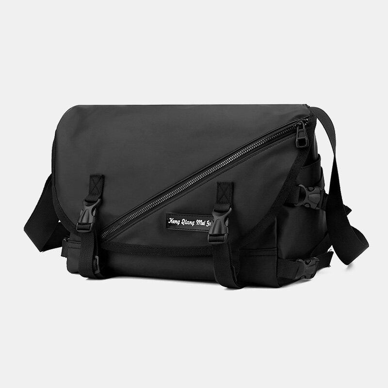 Miesten Unisex Iso Kapasiteetti Takavarkaudenesto Tasku Crossbody Laukut Minimalistinen Solki Nailon Messenger Bag Olkalaukku