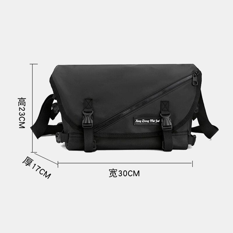 Miesten Unisex Iso Kapasiteetti Takavarkaudenesto Tasku Crossbody Laukut Minimalistinen Solki Nailon Messenger Bag Olkalaukku