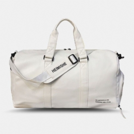 Miesten Unisex-kuiva- Märkäerottelu Kuntosalilaukku Pu-nahkainen Monikäyttöinen Suuri Kapasiteetti Matkalaukkujen Käsilaukku Crossbody-laukku