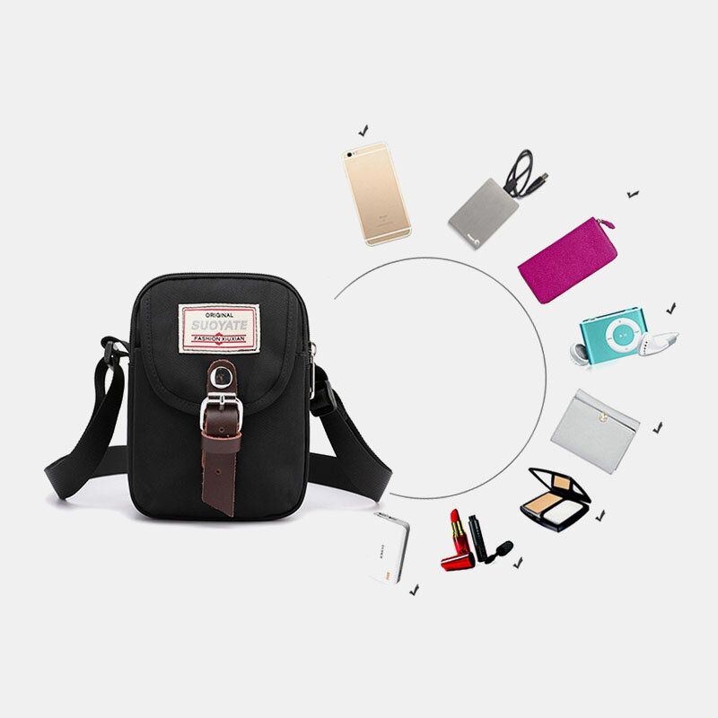 Miesten Unisex Nylon Mini Easy Carry Casual Olkalaukku Cross Body Bag