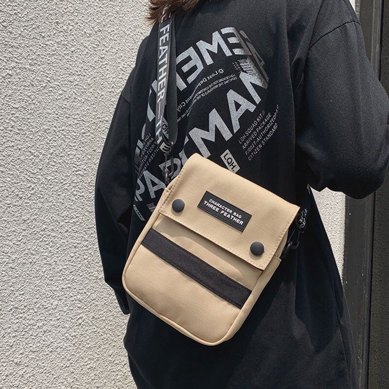 Miesten Unisex-nylon Minimuoti Rento Ulkoilu Hip-hop Crossbody Laukku Olkalaukku