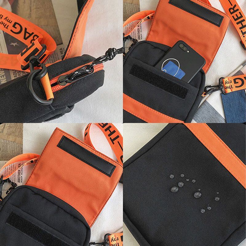 Miesten Unisex-nylon Minimuoti Rento Ulkoilu Hip-hop Crossbody Laukku Olkalaukku