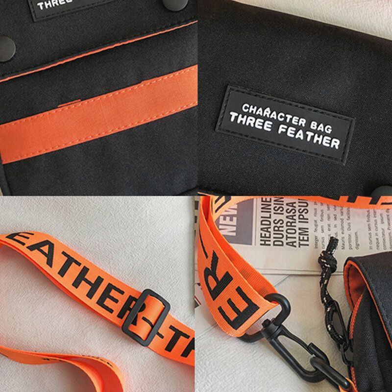 Miesten Unisex-nylon Minimuoti Rento Ulkoilu Hip-hop Crossbody Laukku Olkalaukku