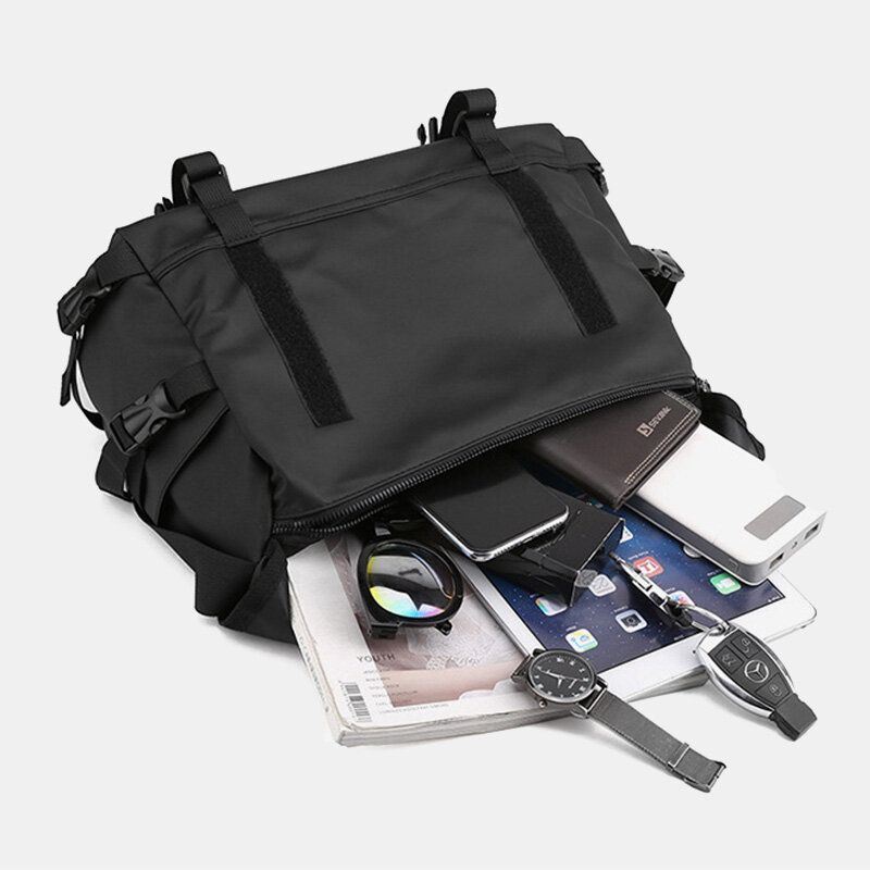 Miesten Unisex Nylon Säädettävä Olkahihna Monitaskuiset Crossbody Laukut Rento Taka Varkaudenesto Tasku Olkalaukku Olkalaukku