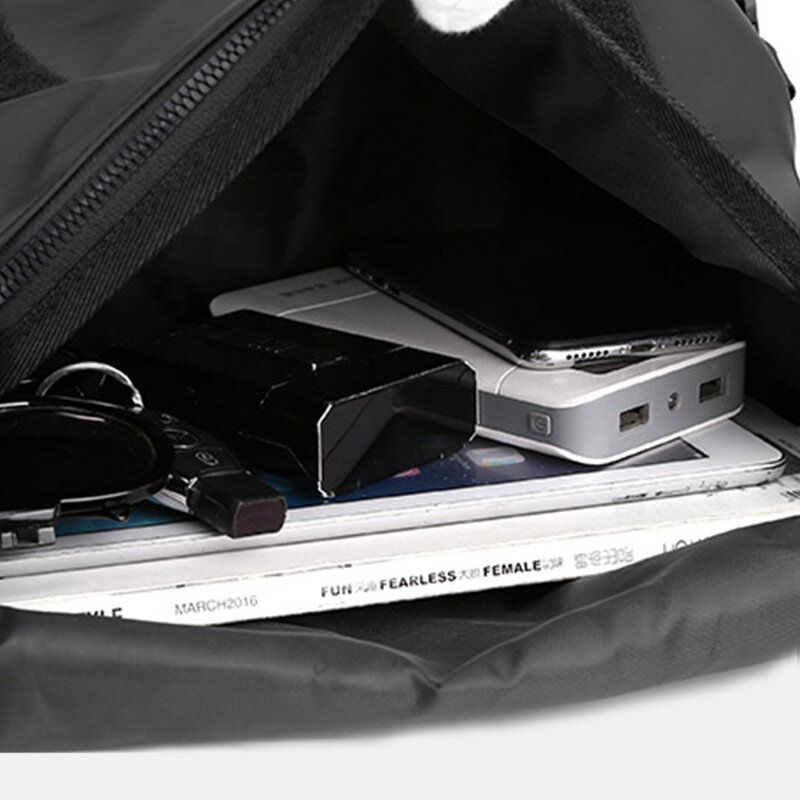 Miesten Unisex Nylon Säädettävä Olkahihna Monitaskuiset Crossbody Laukut Rento Taka Varkaudenesto Tasku Olkalaukku Olkalaukku
