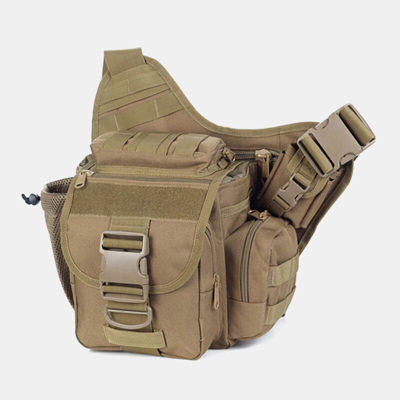 Miesten Unisex Oxford Kangas Tactical Naamiointi Outdoor Game Ratsastus Multi-carry Satulalaukku Crossbody Laukku Vyötärölaukku Reppu