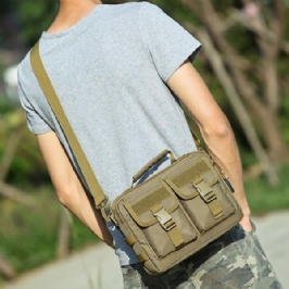 Miesten Uusi Canvas Tactical Camo Casual Crossbody Laukku