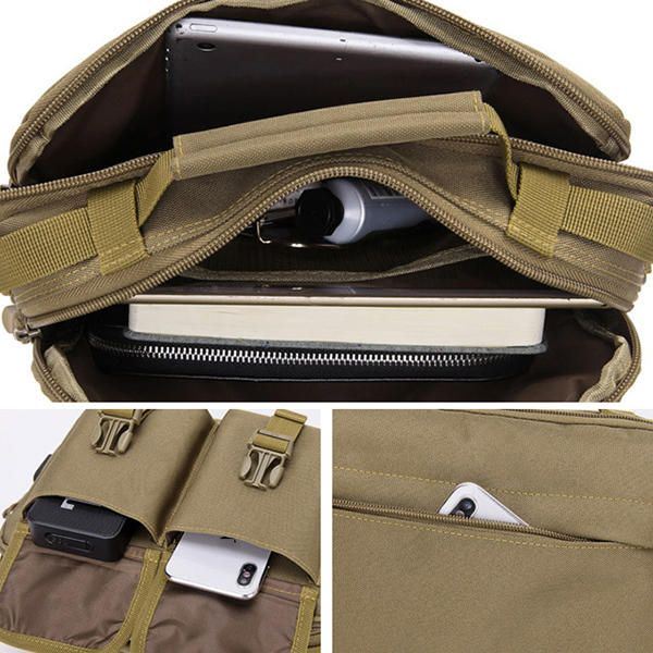 Miesten Uusi Canvas Tactical Camo Casual Crossbody Laukku