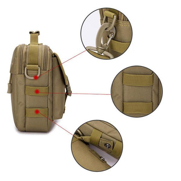 Miesten Uusi Canvas Tactical Camo Casual Crossbody Laukku