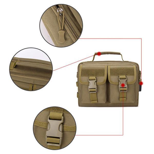 Miesten Uusi Canvas Tactical Camo Casual Crossbody Laukku