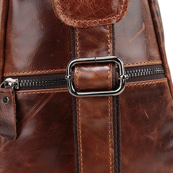 Miesten Vintage Aitoa Nahkaa Oleva Retro-crossbody-laukku Rintalaukku