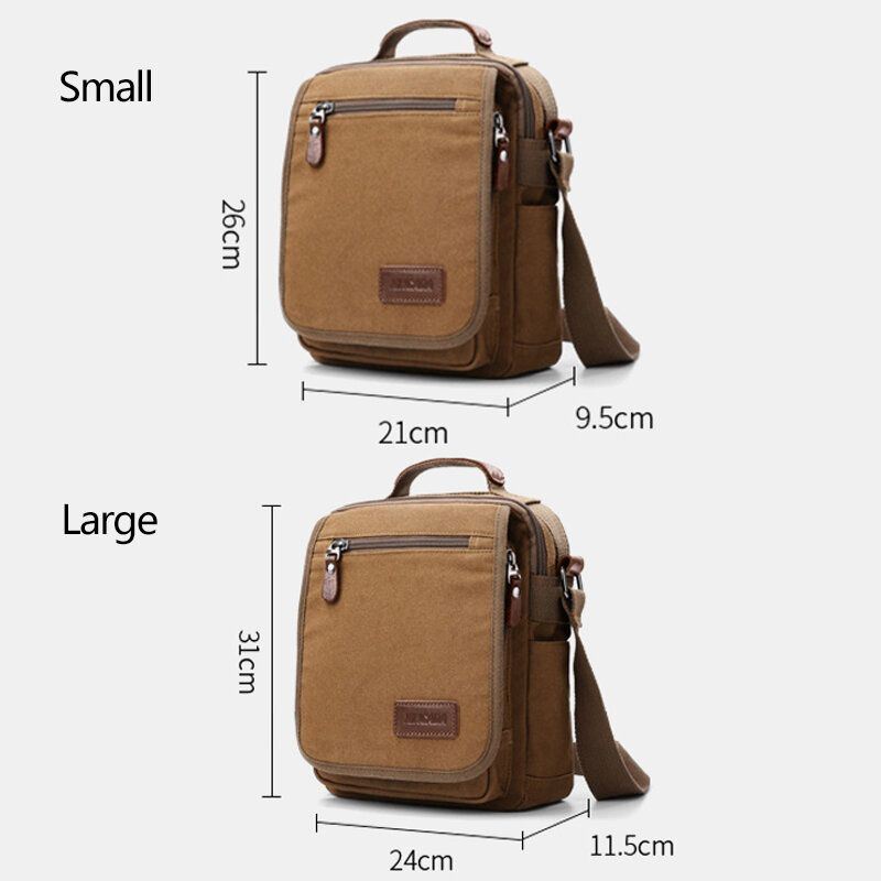 Miesten Vintage Canvas - Monitoiminen Ilmanvaihto Crossbody Bag Business Olkalaukku